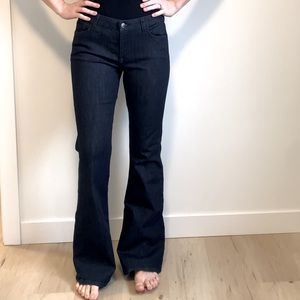 Fidelity Mid-Rise Flared Dark Denim Jeans